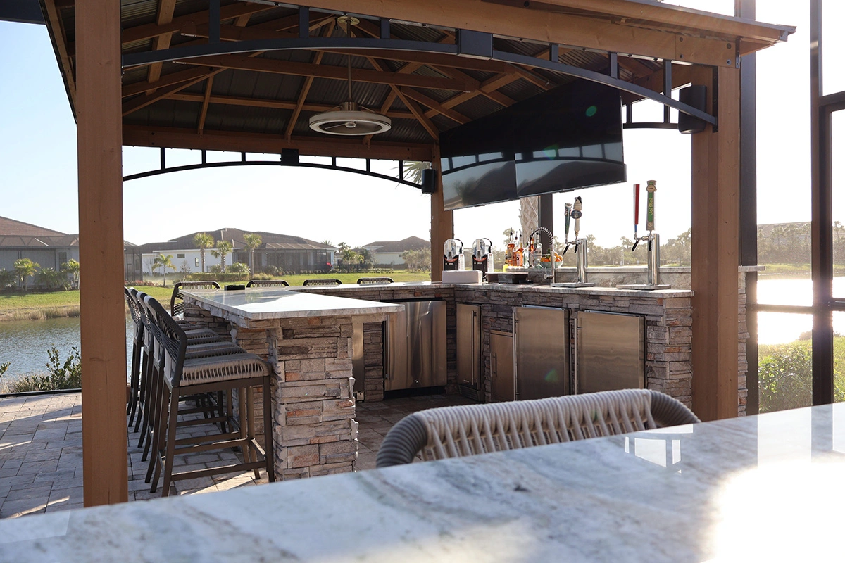 Cabana and pergola structure by Oasis Outdoor Living, project photo 14