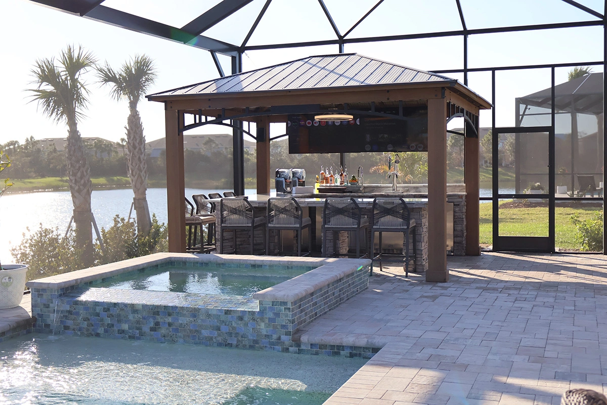 Cabana and pergola structure by Oasis Outdoor Living, project photo 3