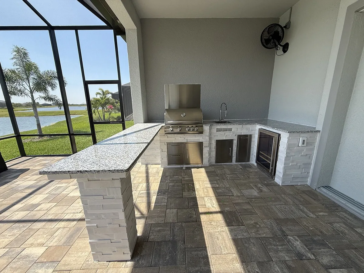 Granite and marble countertop work by Oasis Outdoor Living