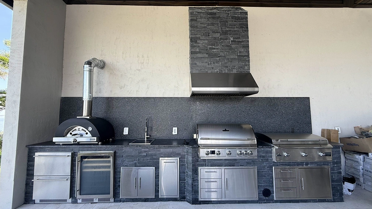 Outdoor refrigeration unit by Oasis Outdoor Living