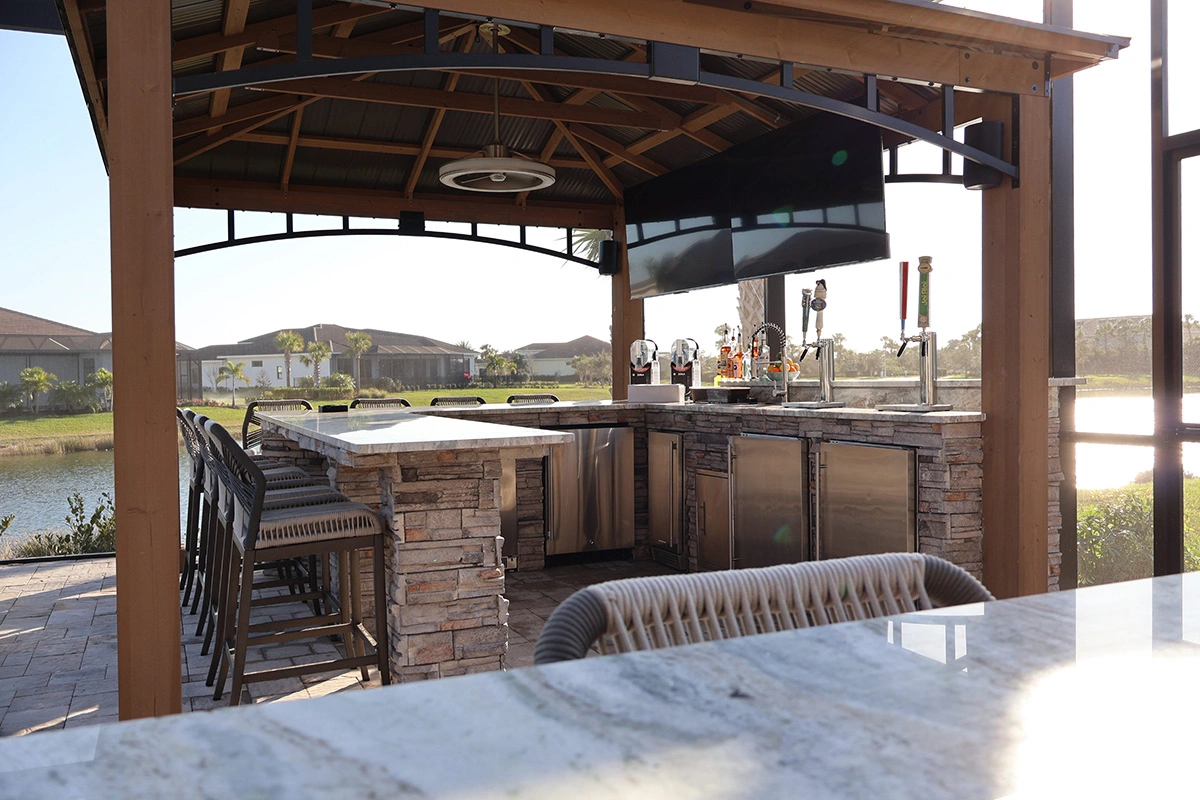 Outdoor kitchen project in Tampa, Florida by Oasis Outdoor Living